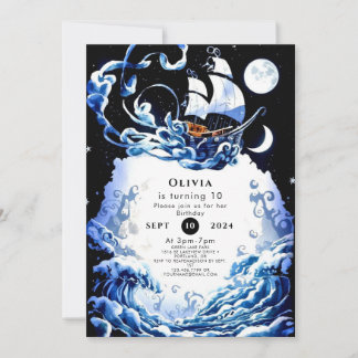 Simple Editable Adventure Pirate Birthday Invitation