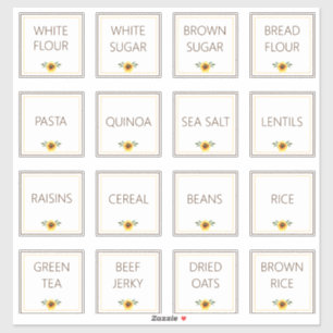 Simple Editable  Sunflowers Kitchen Pantry