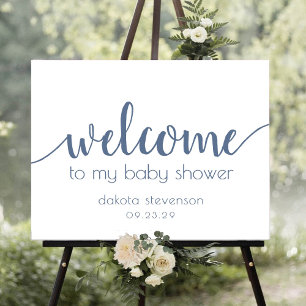 Simple Editable Welcome   Dusty Blue Any Event Poster
