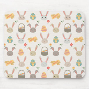 Simple Eggs and Bunnies Easter Mousepad