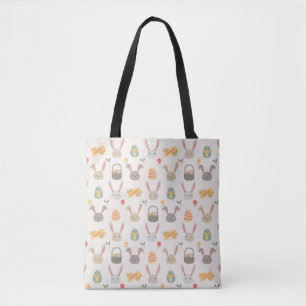 Simple Eggs and Bunnies Easter   Tote Bag