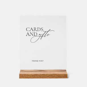 Simple Eleagnt Wedding Cards & Gifts Acrylic Sign