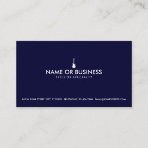 simple electric guitar business card