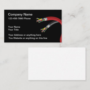Simple Electrician Business Cards