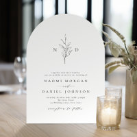  Simple elegance botanical monogram rustic wedding