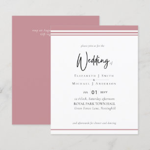 Simple Elegance Dusty Rose Pink Budget Wedding