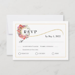 Simple Elegance, Floral RSVP Card