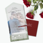 Simple Elegance Full-Photo Burgundy Red Wedding All In One Invitation<br><div class="desc">This all-in-one wedding design showcases your photo! Click the customise button for more flexibility in modifying the text. Variations of this design, different paper types, as well as coordinating products are available in our shop, zazzle.com/store/doodlelulu. Contact us if you need this design applied to a specific product to create your...</div>