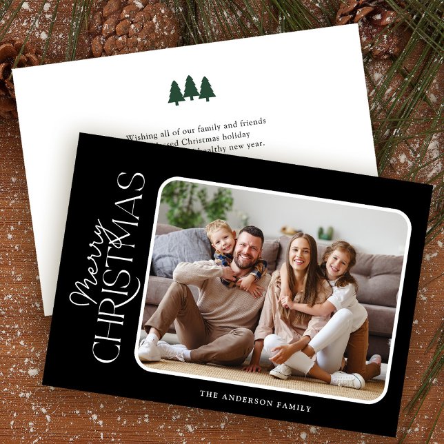 Simple Elegance Merry Christmas Photo Holiday Card (Creator Uploaded)