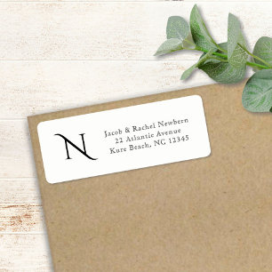 Simple Elegance Monogram Return Address