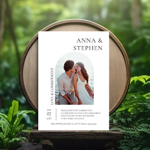 Simple Elegance Photo Commitment Ceremony Invitation