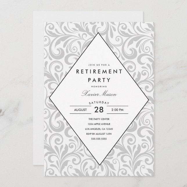 Simple Elegance | Retirement Party Invitation (Front/Back)