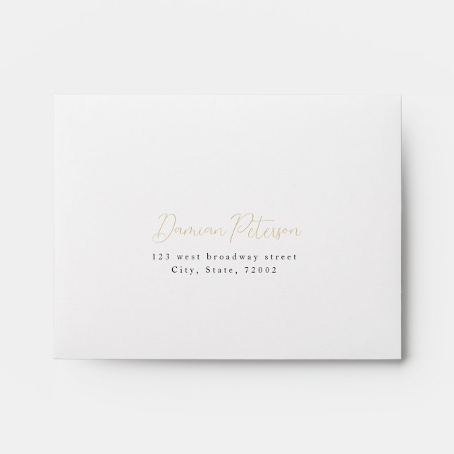 Simple Elegance Romantic Script RSVP Envelope (Front)