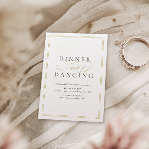 Simple Elegance Romantic Script Wedding Reception Enclosure Card