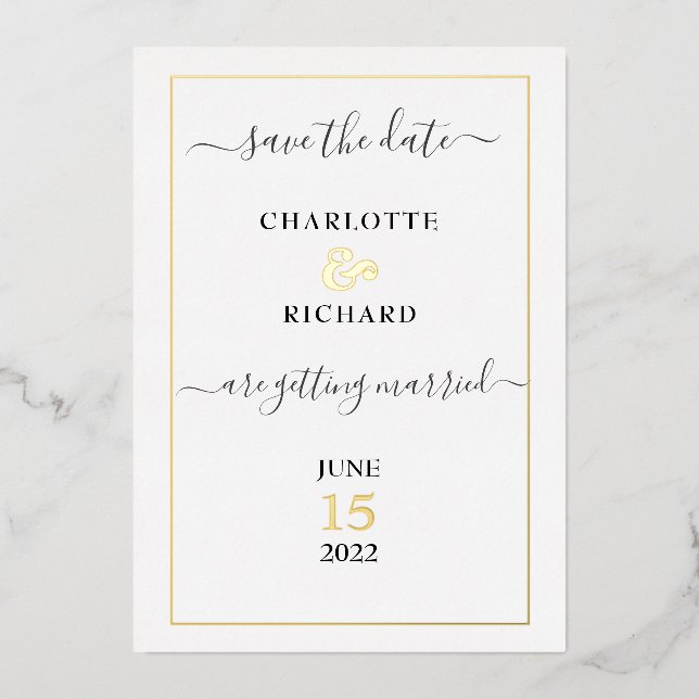 Simple Elegance, SAVE the DATE,  (Front)
