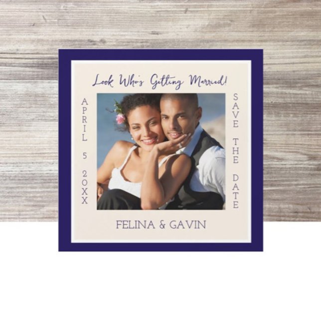 Simple Elegance! Save the Date Magnetic Card (Creator Uploaded)