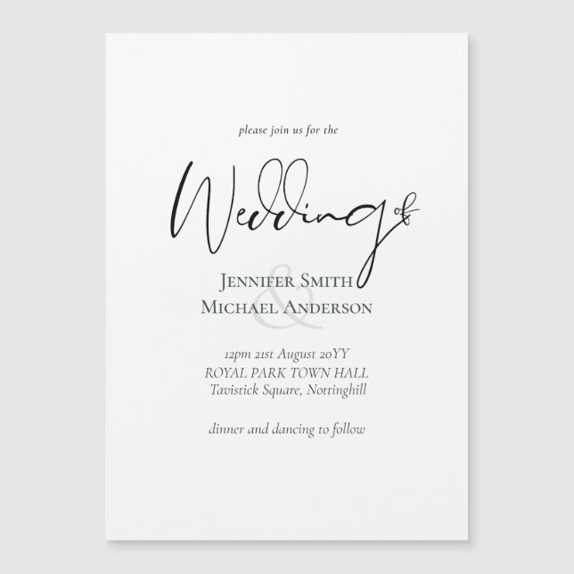 Simple Elegance Script Modern Wedding (Front)