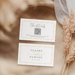 Simple Elegance Script QR code Details Card