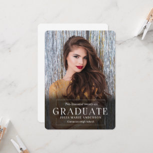 Simple Elegance VERT Photo 2025 Graduation Invitation