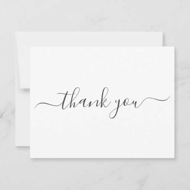 Simple Elegance Wedding Thank You Note (Front)