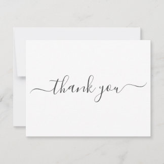 Simple Elegance Wedding Thank You Note Card
