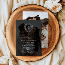 Simple Elegant 2-Photo Text Overlay Wedding