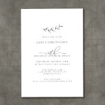 Simple Elegant 40th Birthday Surprise Party Invitation<br><div class="desc">A simple hand-drawn botanical sprig combines with airy calligraphy and traditional typography to create a fusion design that a man or woman would be comfortable using. Dark grey text on white is the perfect choice for any season.</div>