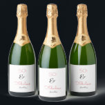 Simple Elegant 50th Birthday Sparkling Wine Labels<br><div class="desc">Simple Elegant 50th Birthday sparkling wine Labels</div>