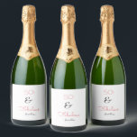 Simple Elegant 50th Birthday Sparkling Wine Labels<br><div class="desc">Simple Elegant 50th Birthday sparkling wine Labels</div>