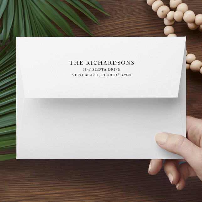 Simple Elegant 5x7 Return Address Envelope (Creator Uploaded)