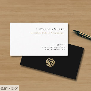 Simple Elegant Accountant CPA Business Card