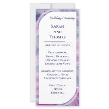 Simple Elegant Acrylic Painting Wedding Programs