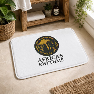 Simple Elegant African Lion Drum Bath Mat