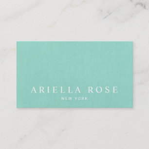 Simple Elegant Aqua Blue Professional Business Card