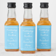 Simple Elegant AquaBlue Wedding White Details Mini