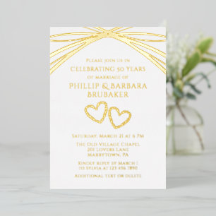 Simple Elegant Arch Gold 50th Wedding Anniversary