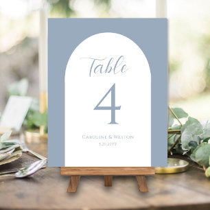 Simple Elegant Arch, Grey, Wedding Table Number Acrylic Sign
