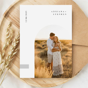 Simple Elegant Arch Photo Wedding Invitation