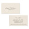 Simple Elegant Attorney Cream Business Card