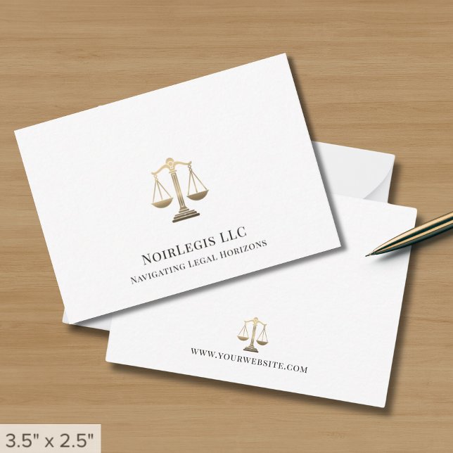 Simple Elegant Attorney Lawyer Legal Card (Creator Uploaded)