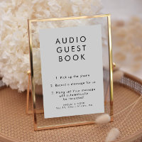 Simple Elegant Audio Guestbook Wedding Sign