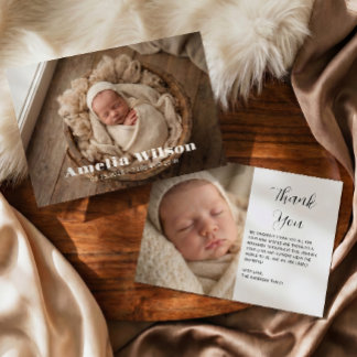 Simple Elegant Baby Birth Announcement