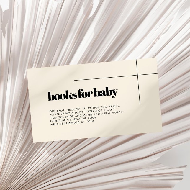 Simple elegant baby shower book request card (Creator Uploaded)