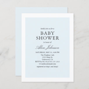 Simple Elegant Baby Shower Invitation Postcard