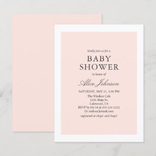 Simple Elegant Baby Shower Invitation Postcard