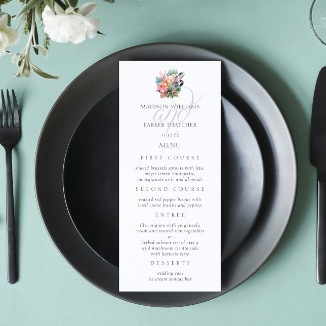 Simple Elegant Beach Wedding Menu (Creator Uploaded)
