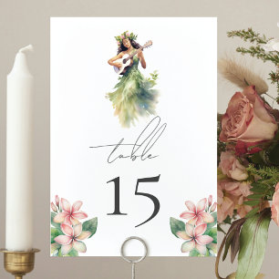 Simple Elegant Beach Wedding  Table Number