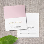 Simple Elegant Beauty Appointment Card<br><div class="desc">Elegant appointment folded card with white/faux gold/light rose colours. Minimal customisable card,  perfect for beauty related professionals (hair,  makeup,  nail,  salon and spa).</div>