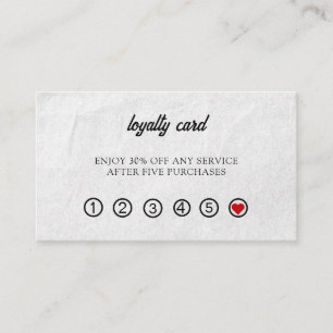 Simple Elegant Beauty Salon Loyalty Card