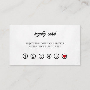 Simple Elegant Beauty Salon Loyalty Card